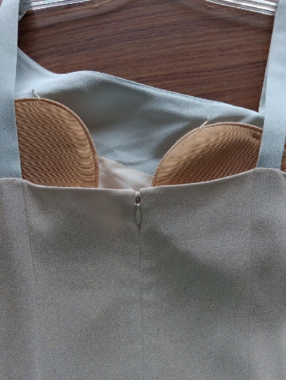 Vintage Daymor Couture Beige & Light Blue Gown - Picture 8 of 8